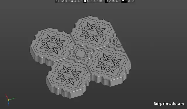 3D-модель "Форма для заливки тротуарной плитки"