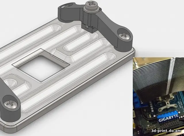 3D-модель "Адаптер-переходник на сокет AM3 для кулеров под сокеты 939 / 757 / FM1 / FM2"