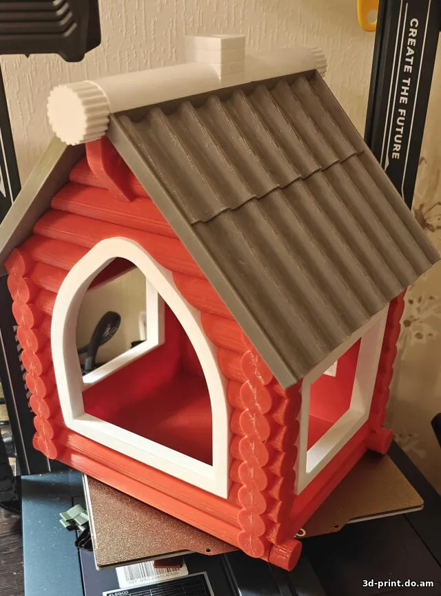 3D-модель "Кормушка для птиц Изба"