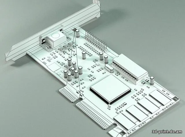 3D-модель "VGA Видеокарта S3 trio 3d/2x"