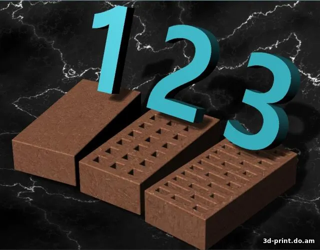 3D-модель "Кирпичи, просто 3 кирпича"