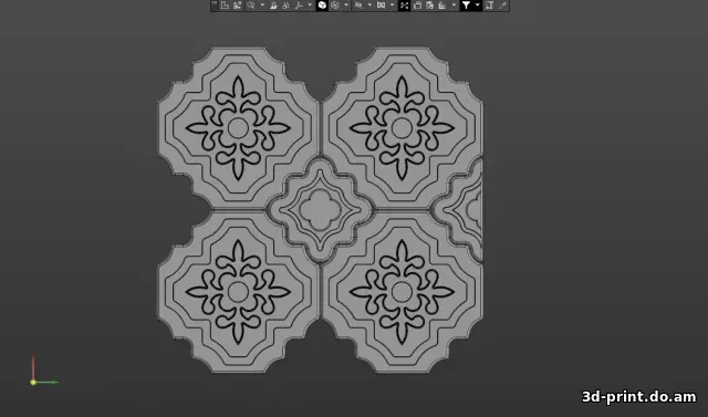 3D-модель "Форма для заливки тротуарной плитки"