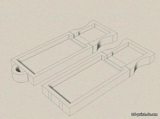 3D-модель "Корпус флешки 2" 3D-модель "Корпус флешки 2"