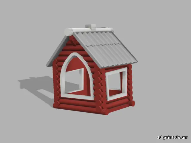 3D-модель "Кормушка для птиц Изба" 3D-модель "Кормушка для птиц Изба"