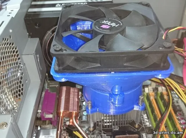 3D-модель "Крепеж для куллера 120 мм на радиатор LGA775"