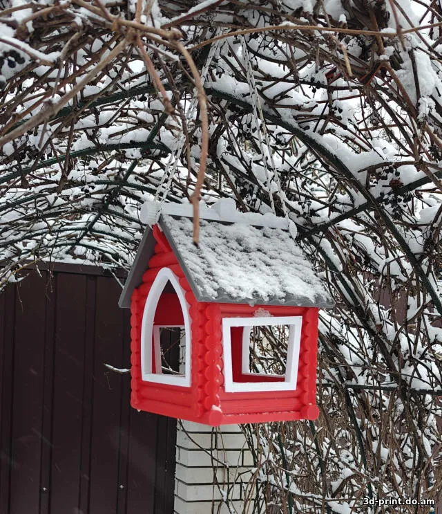 3D-модель "Кормушка для птиц Изба" 3D-модель "Кормушка для птиц Изба"