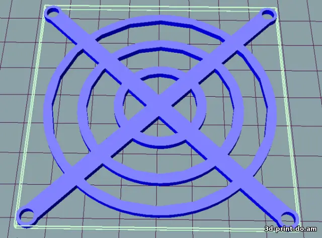 3D-модель "Решетка для вентилятора 80мм."