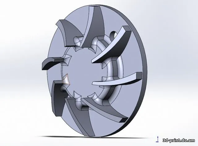 3D-модель "Помпа СВО из двигателя HDD"