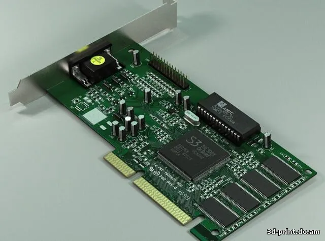 3D-модель "VGA Видеокарта S3 trio 3d/2x"