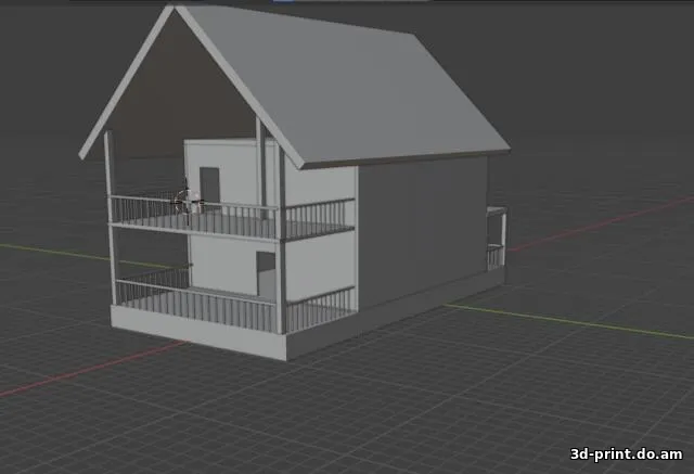 3D-модель "Дом - коттедж"