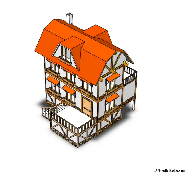 3D-модель "Стредневековый дом"