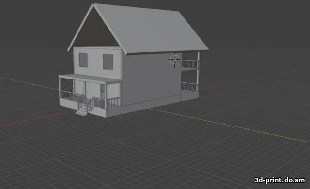 3D-модель "Дом - коттедж"