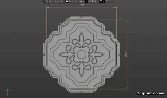 3D-модель "Форма для заливки тротуарной плитки"