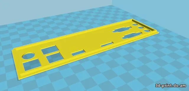 3D-модель "Задняя планка( io shild ) на материнку ASUS J1800I-C"