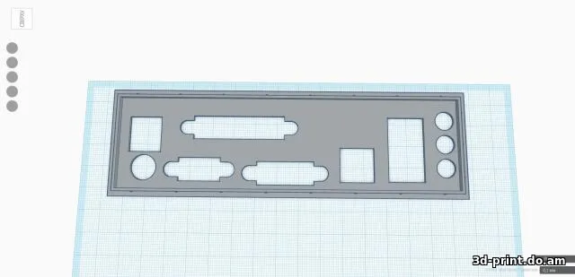 3D-модель "Заглушка на материнку Gigabyte GA-B75M-D3V"