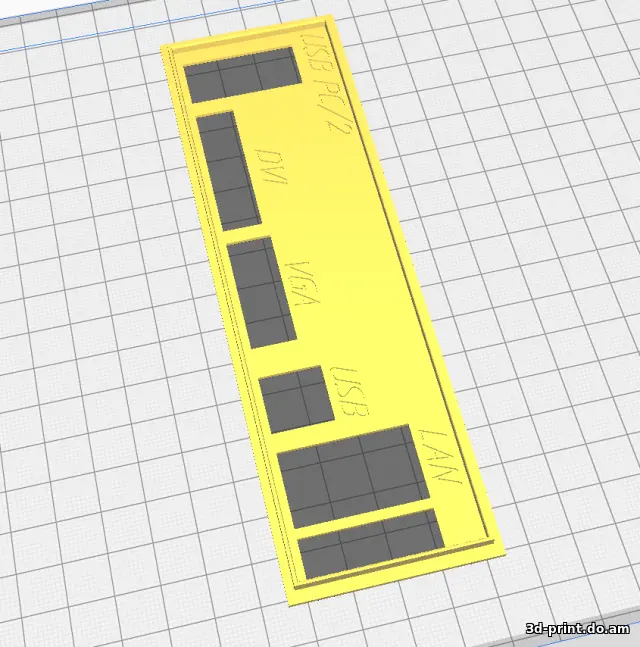 3D-модель "Заглушка ASUS p8h61-m LX2"