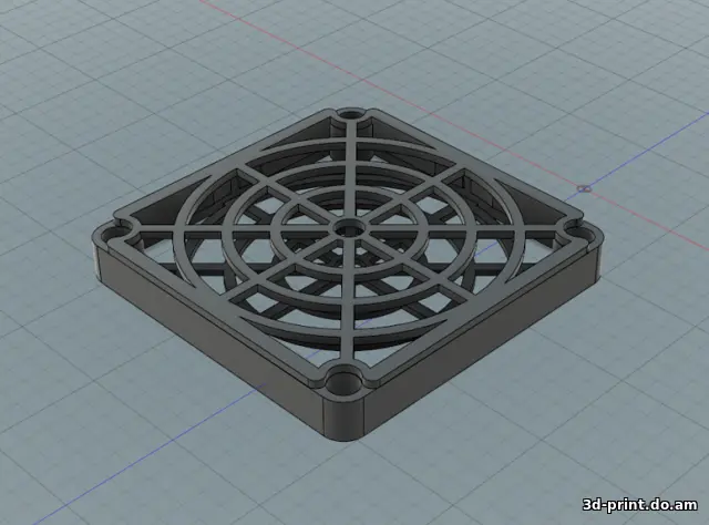 3D-модель "Корпус фильтра кулера 80 мм"
