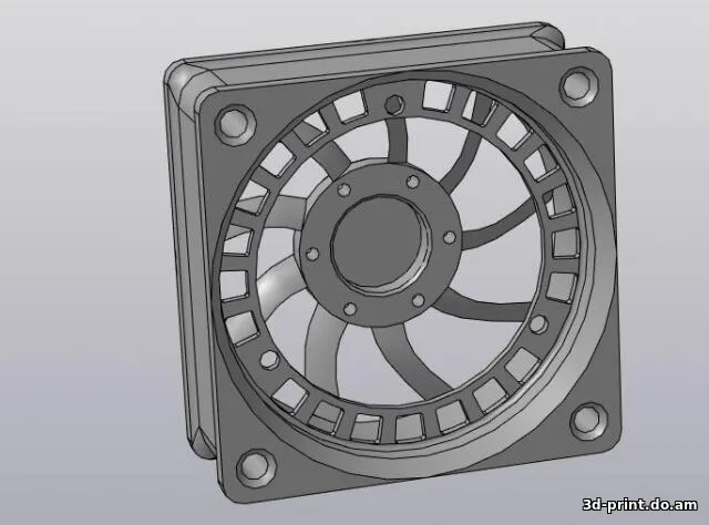 3D-модель "Кулер 60х25 из дв. HDD"