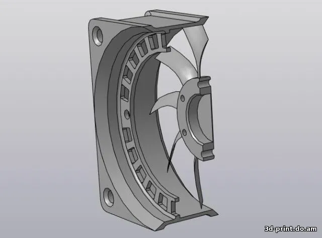 3D-модель "Кулер 60х25 из дв. HDD"