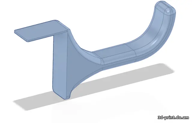 3D-модель "Крючок на монитор для полноразмерных наушников"