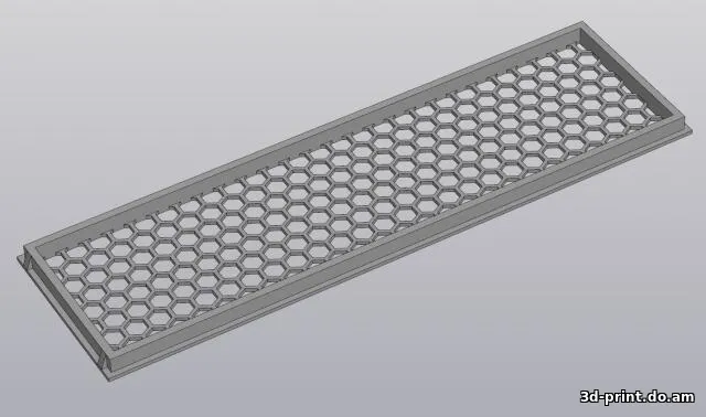3D-модель "Универсальная "заглушка" материнской платы, задняя планка. Соты"