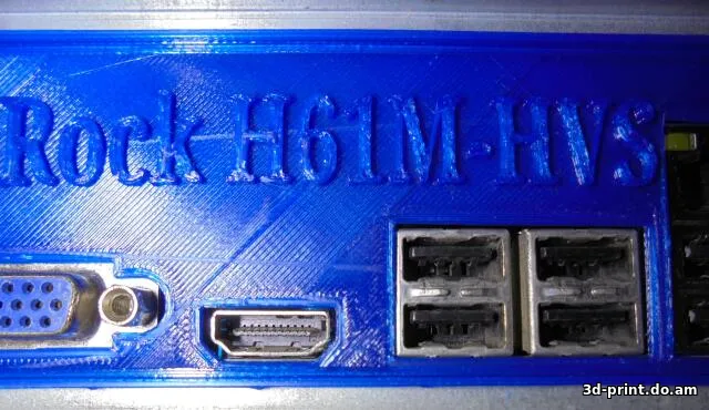 3D-модель "Заглушка на материнку ASRock H61M-HVS"