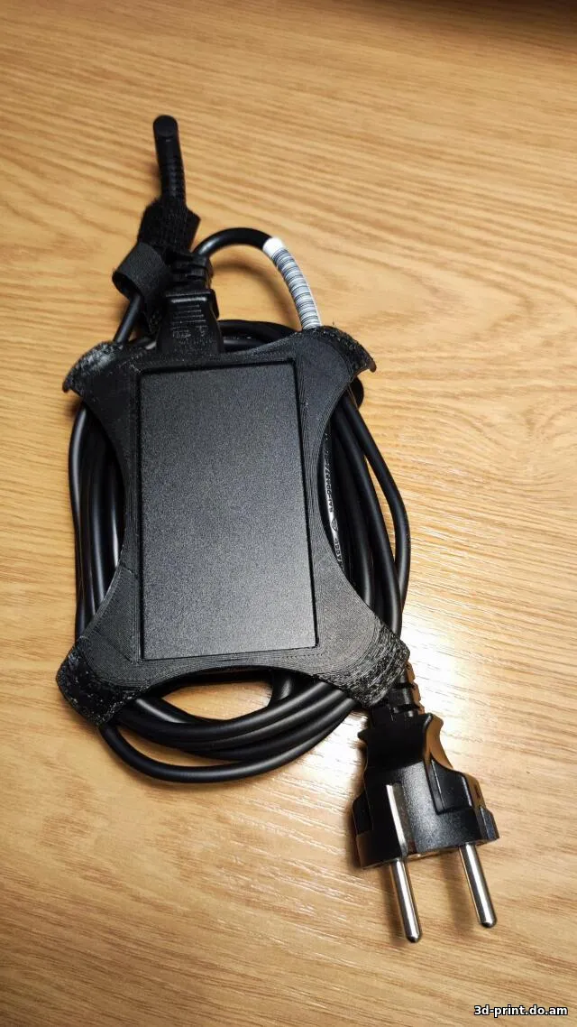 3D-модель "Хранение провода, блок питания ноутбука 51х90х26мм (HP 15-dw3682)"