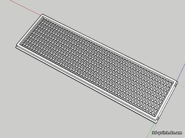 3D-модель "Универсальная "заглушка" , задняя планка"