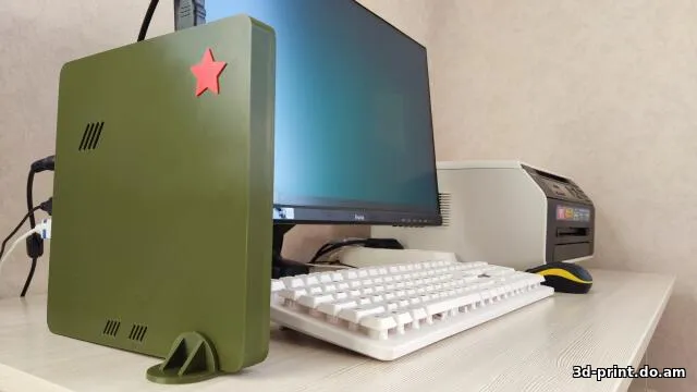 3D-модель "Корпус для мини-ПК из ноутбука: военная тематика (LeanPC-6)"