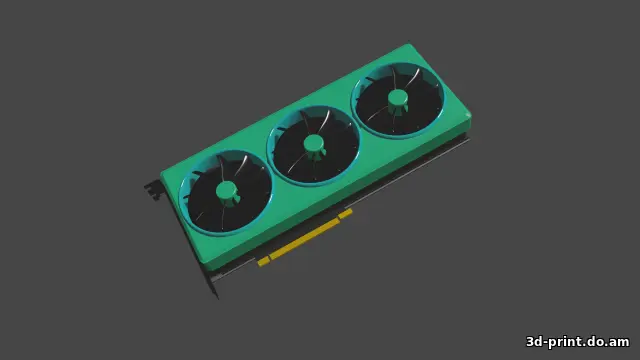 3D-модель "Видеокарта с 3-мя вентиляторами"