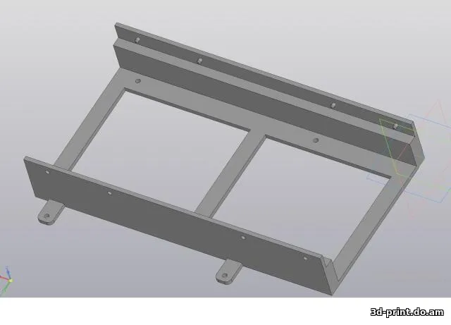 3D-модель "Крепление HDD 3.5 2шт на место вентиляторов"