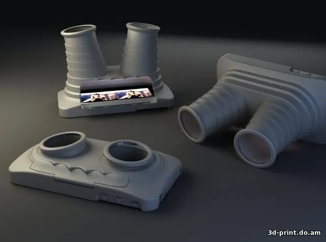 3D-модель "Cтерео очки на iphone 4"
