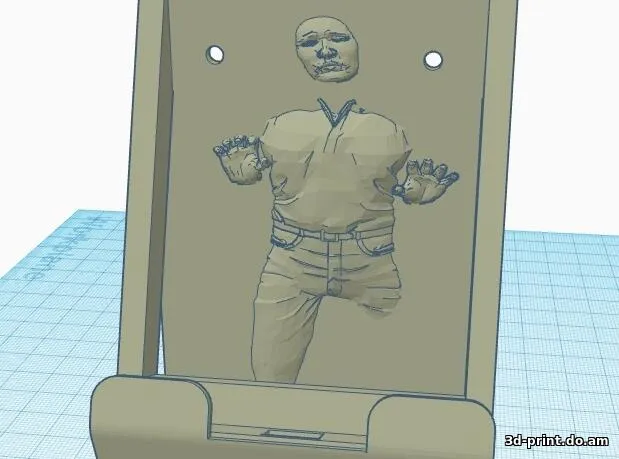 3D-модель "Подставка под телефон на стену с Ханом Соло"