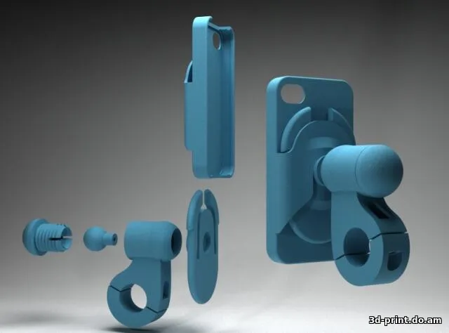 3D-модель "Крепление на руль с чехлом для iphone4"