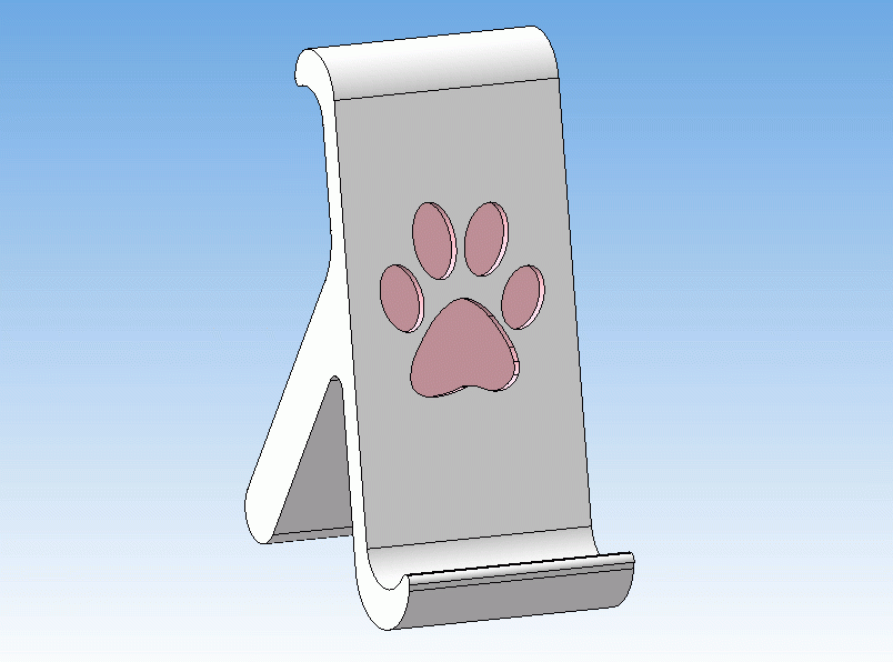 3D-модель "Подставка для смартфонов Лапка"