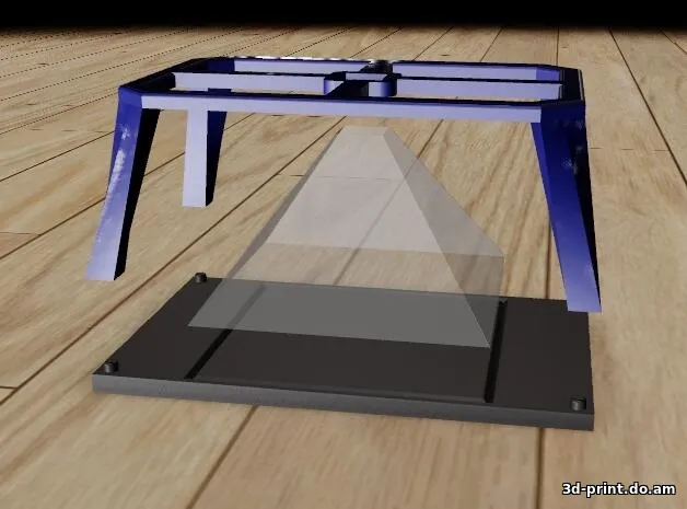 3D-модель "Подставка.Голографическая 3D пирамида"