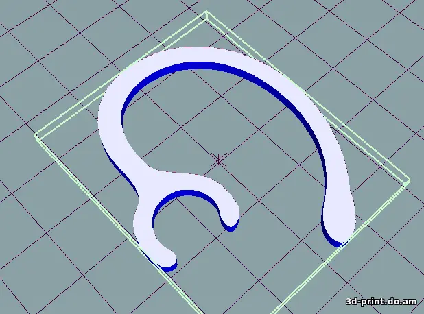 3D-модель "Дужка от bluetooth гарнитуры NokiaBH-108"