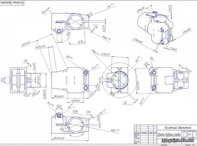 3D-модель "Крепеж усиленный для барабанной установки"