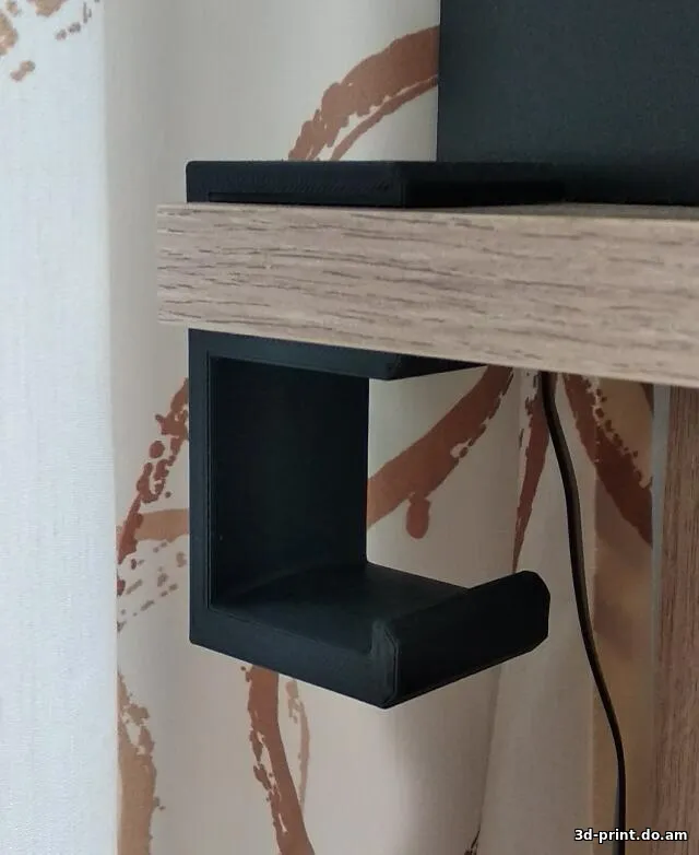 3D-модель "Кронштейн для наушников на ЛДСП толщиной 18мм"