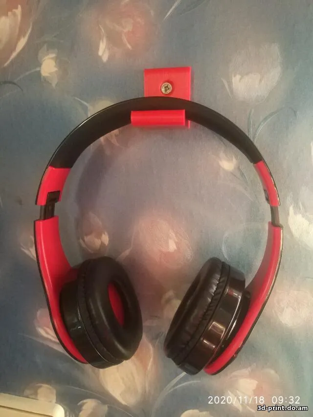 3D-модель "Держатель наушников на 1 шуруп"