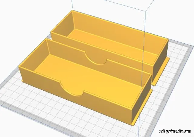 3D-модель "Кейс (Чехол,Коробка,Контейнер) для Рекордера (Диктофона) ZOOM H1N.Размеры Внешний 164,2х61.2х39 мм.Внутрений 150х53х35 мм."