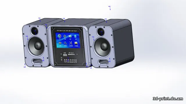3D-модель "Мини музыкальный центр с воспроизведением видео файлов"