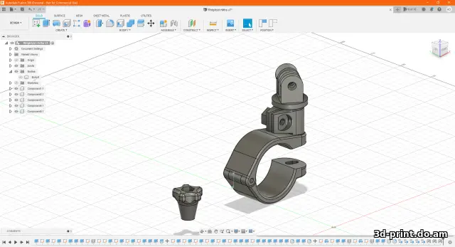 3D-модель "Крепление экшн-камеры на руль велосипеда"
