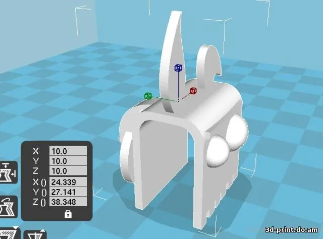 3D-модель "Заслонка на вэб камеру ноутбука Заяц"