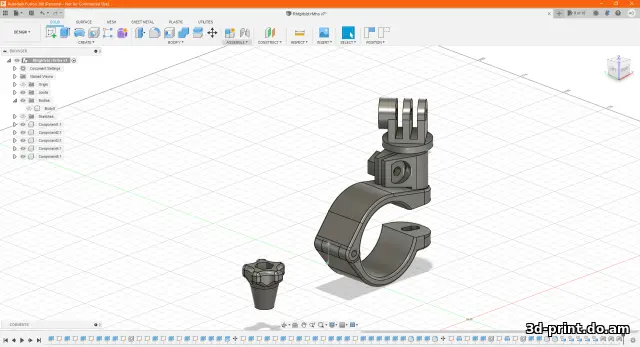 3D-модель "Крепление экшн-камеры на руль велосипеда"