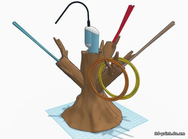 3D-модель "Подставка "Дерево" для 3D-ручки и пластика"