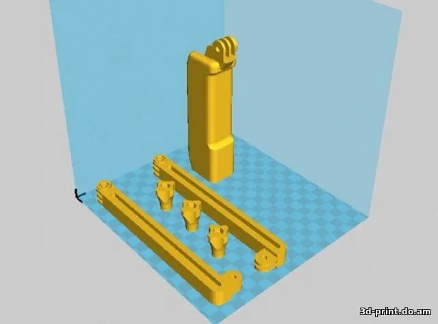 3D-модель "Складной монопод (селфи-палка) для GoPro"