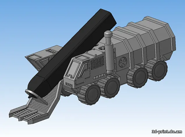 3D-модель "Подставка для 3D ручки 3Doodler 2.0 "Харвестер ГСБ""
