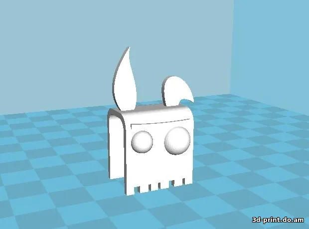 3D-модель "Заслонка на вэб камеру ноутбука Заяц"