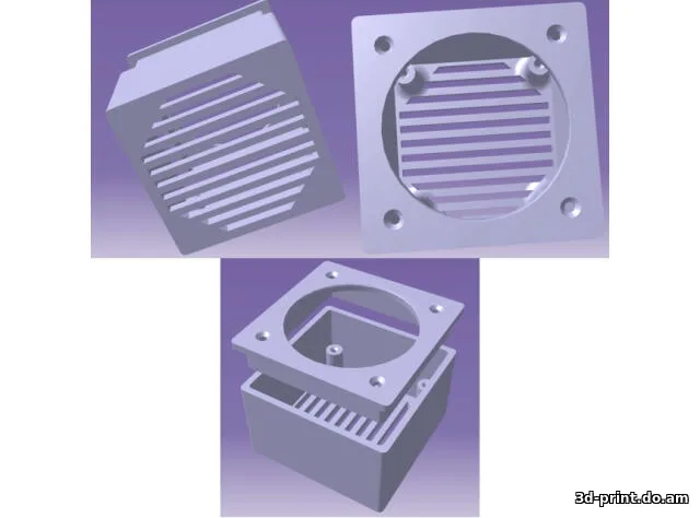 3D-модель "Корпус для вентилятора 80х80х25 мм."